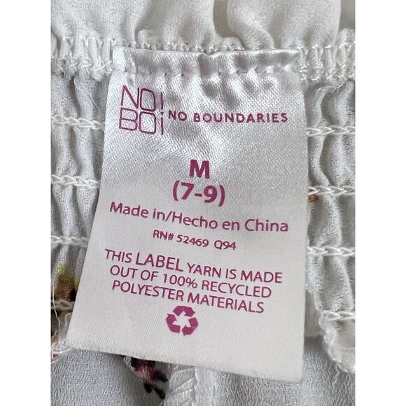 No Boundaries Juniors Smocked Front Square Neck Woven Top Sz M(7-9) Cottage Boho - Picture 3 of 7